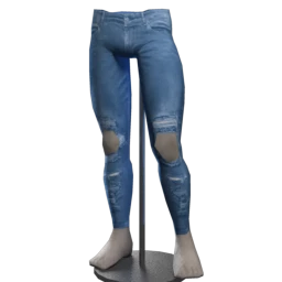 Front Row Skinny Ripped Jeans - Blue