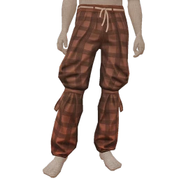 Front Row Plaid Bagged Out And Tied Trousers