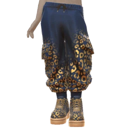 Ikon Elite Blue Street Leopard Baggy Pants