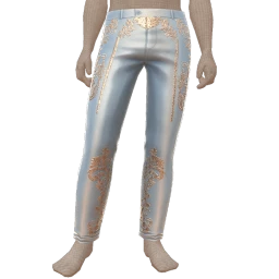 Ikon Silver Detailed Baby Blue Trousers
