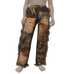 USAesthetics Cat Print Tapestry Pants