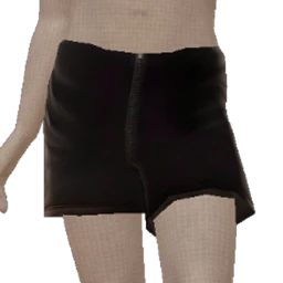 Delirious Black Leather Biker Shorts