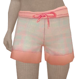 Mahiki Pink Blue Check Shorts