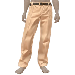 La Haute Couture High-Waisted Cream Satin Trousers