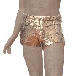 Drop Science Metallic Silver Disco Shorts