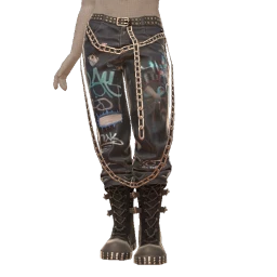 Delirious Skater Boy Graffiti Print Jeans