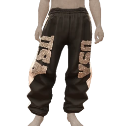 USAesthetics USA Black Crystal Sweatpants