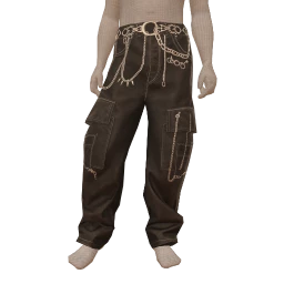 USAesthetics Black Denim Cargo Trousers