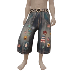 USAesthetics Patch Wide Leg Basketball Shorts