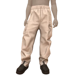 USAesthetics White Denim Cargo Trousers