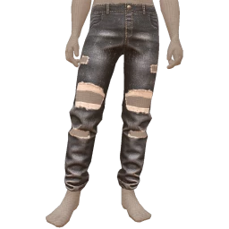 USAesthetics Basic Denim Ripped Slim Fit Jeans