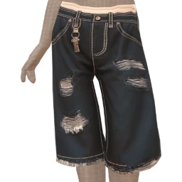 USAesthetics Dark Blue Denim With Contrast Stitching Cargos