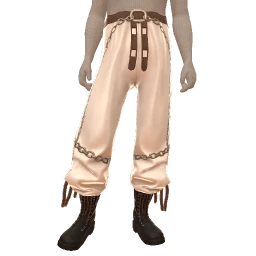 Front Row Cream Leather Trousers