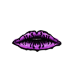 Black Rainbow Neon Swamp Lips (Purple)