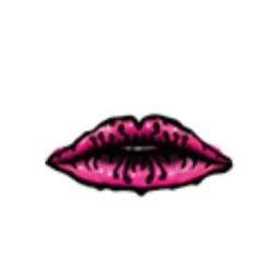 Black Rainbow Neon Swamp Lips (Hot Pink)