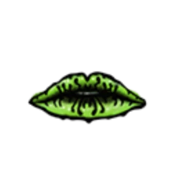 Black Rainbow Neon Swamp Lips (Lime Green)