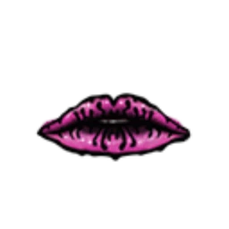 Black Rainbow Neon Swamp Lips (Pink)