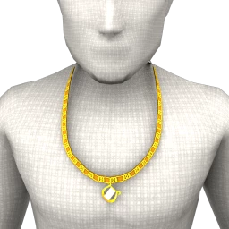 Cosmos Golden Lyre Necklace