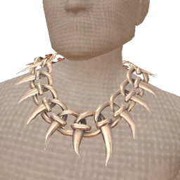Bijouterie Silver Metal Spike Necklace