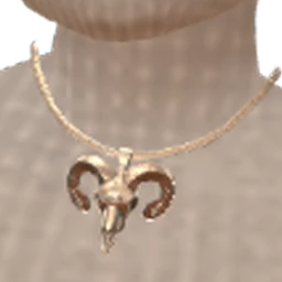Bijouterie Silver Ram Head Necklace