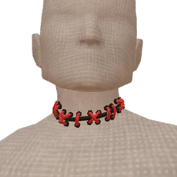 Cosmos Red Stitch Necklace