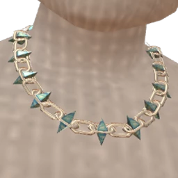 Delirious Barber Blue Crystal Wire Necklace