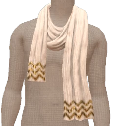 Front Row White And Gold Luxury Scarf