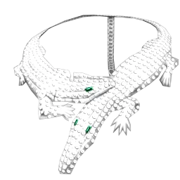 Ikon Emerald Crocodile Necklace