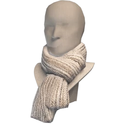 Front Row Knitted Scarf - White