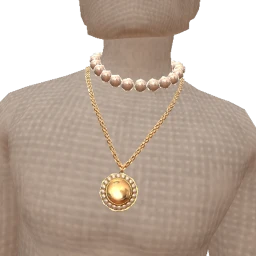 La Haute Couture Vintage-Style Pearl And Gold Disc Pendant