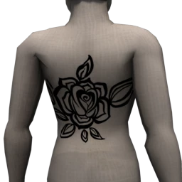 Stylised Rose Tattoo