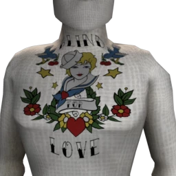 "Blind for Love" Sailor Girl Tattoo