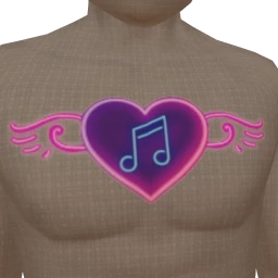 NMS Neon Love Chest Tattoo