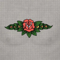 Traditional Rose Tattoo