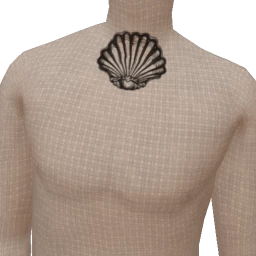 Seashell Upper Body Tattoo