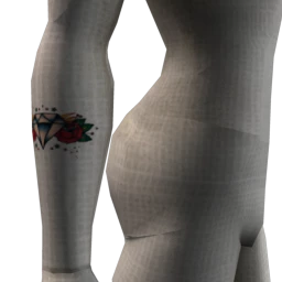 Diamond and Roses Tattoo