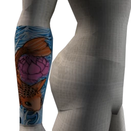 Koi Pond Lower Sleeve Tattoo