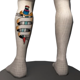 Dagger and Scroll Tattoo