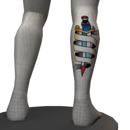 Dagger and Scroll Tattoo