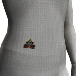 Geometric Star And Roses Tattoo