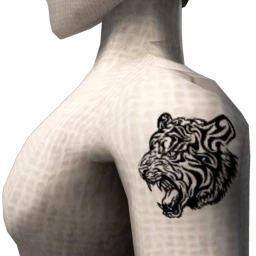 Tribal Tiger's Head Tattoo