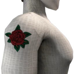 Elegant Single Rose Tattoo