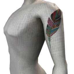 Whimsical Feather Tattoo