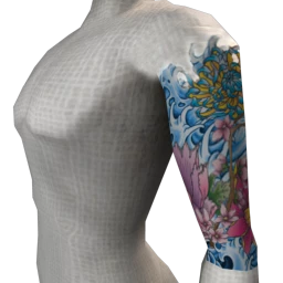 Koi Pond Upper Sleeve Tattoo