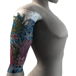 Koi Pond Upper Sleeve Tattoo