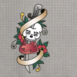 Pierced Skull Tattoo