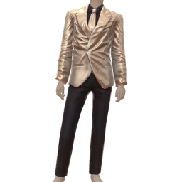 Ikon Elite Silver Deconstructed Velvet Metallic Suit