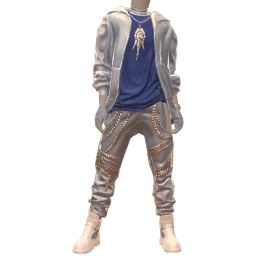 Cloud Nine Light Blue Silk Tracksuit