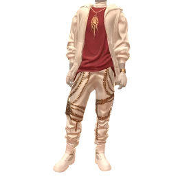 Ikon Elite White And Gold Silk Tracksuit