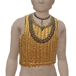 Cloud Nine Metallic Gold Crochet Vest